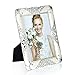 8x10 Picture Frame | College Photo Frame | Wedding Picture Frame Made of EPOXY and Silver Plated Metal | Inlay Rhinestones Photo Frame Blocks Display 8x10 Inch Picture for Family Love Baby