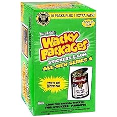 Topps Wacky Packages Stickers and Gum Series 4, Pack of 10 +1