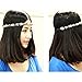 yueton Pack of 2 Handmade Crystal Rhinestone Beads Elastic Headband Hair Band Women Hair Jewelry Accessories