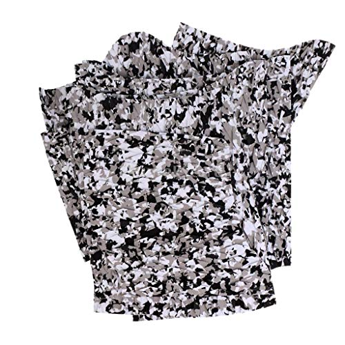 Set of 9 Pieces Kitesurf Kiteboard Surfboard Traction Full Deck Pad Non-Slip and Ultra-Light - Black White Camo - Thumbnail 2