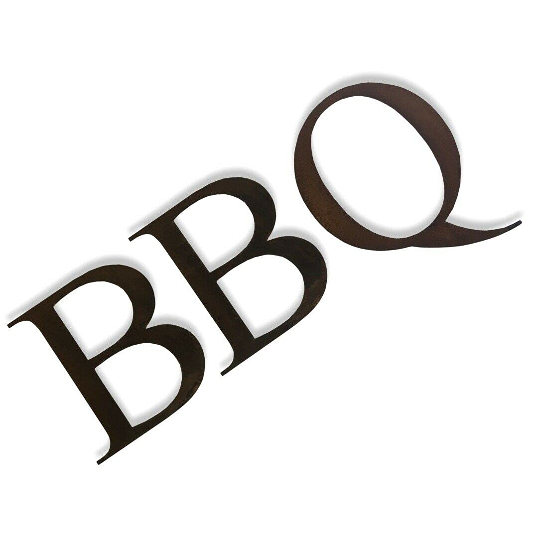 Bbq Sign , Rusty Metal Lettering , Home Bar Decor , Garden Gift , Bbq Accessories And Gifts , Rustic Letters , Gift For Him , Bbq Area sign , Party Decorations.