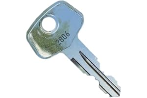 KeyFor Sears 2806 Key Thule XCargo Box Carrier Roof Rack Rail Key X-Cargo Karrite Skyline Sportrack XL Ski Bike Snowboard Bicycle Luggage Hauler, Silver/Chrome