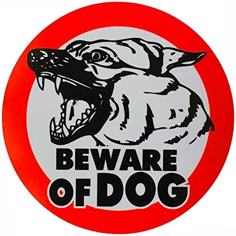 beware of dog decal