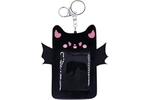 ZGMYC Cute Plush Kpop Photocard Holder with Keychain, Cartoon Animals Wings Photo Sleeve ID Bank Credit Card Holder Protector