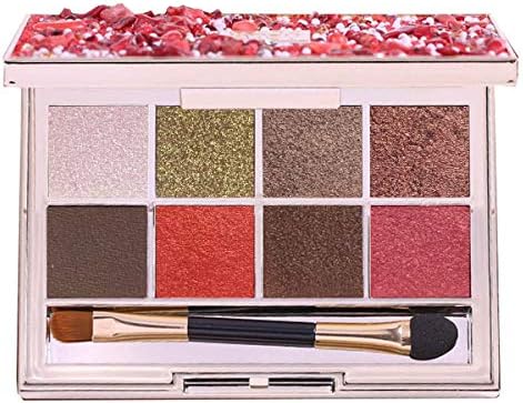 Eyeshadow Palette Matte Shimmer,8 Colors Eye Shadows Professional Powder Makeup Set for Natural Smoky Cosmetic