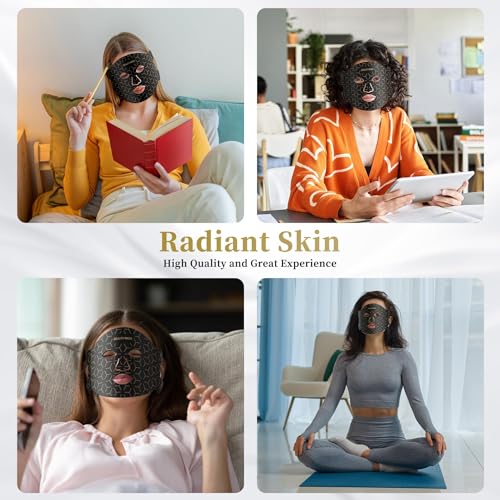 Verfubo FDA-Cleared Red Light Therapy for Face & Neck, Rechargeable 7-in-1 LED with 850nm & 660nm NIR, Hands-Free Silicone for Anti-Aging, Wrinkle Reduction & Sensitive Skin During Yoga or Work