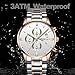 NIBOSI Men's Watches Luxury Fashion Casual Dress Chronograph Waterproof Military Quartz Wristwatches for Men Stainless Steel Band