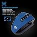 Wireless Mouse 2.4G Portable Mobile Mouse Optical Mice with USB Receiver, 5 Adjustable DPI Levels, 6 Buttons for Notebook PC Laptop Computer,Blue,Gofreetech