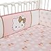 Lambs & Ivy Hello Kitty Hearts 4-Piece Crib Bumper, Pink/White
