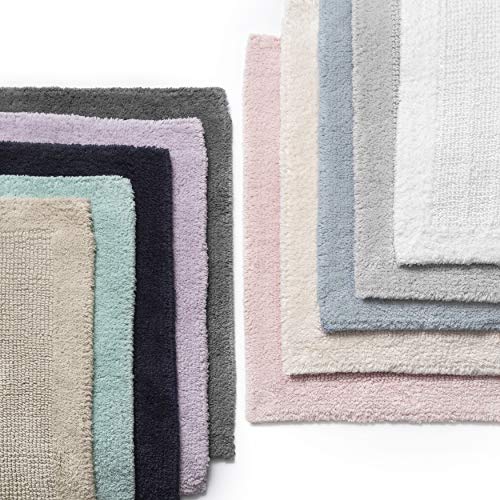 Welhome 100 Cotton Reversible Bathroom Rug Blush 17" x 24