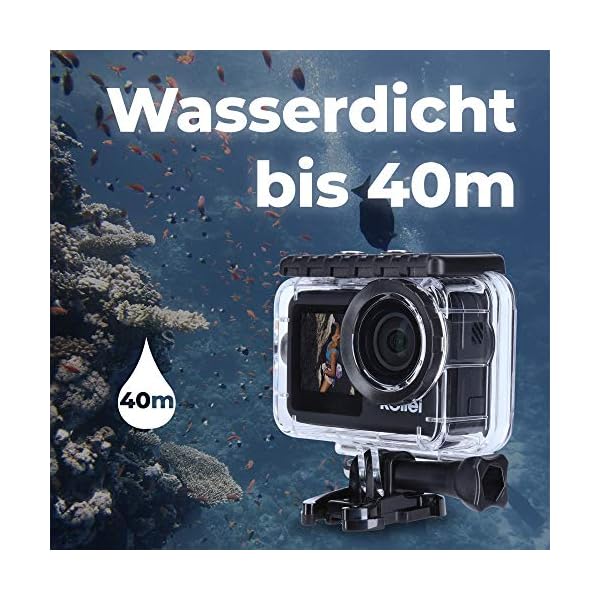 Rollei 40328 Action-Cam 8s Plus I 4K 60fps Unterwasserkamera mit Selfie-Display, Bildstabilisierung, Zeitraffer, Slow… – Bild 8