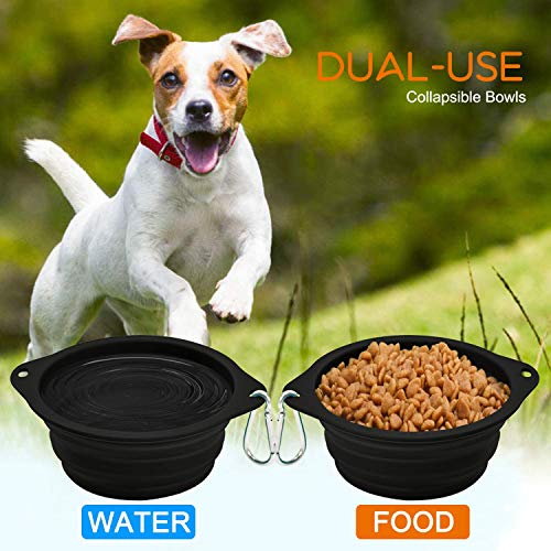 CFMOUR Collapsible Dog Bowls, 2Pack Portable Water Bowl for Dogs Cats