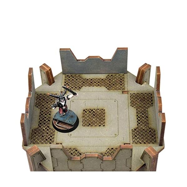 War World Gaming Industry of War Feuerstellung Turm - 28mm Sci-Fi Wargaming Tabletop Spiele Gelände Modellbau Modell… – Bild 4