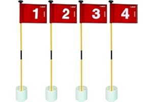X·CELLENT Mini Golf Putting Green Flag and Hole Cup for Yard Practice Set, Golf Pin Flag Hole Cup Set, Portable 2-Section Fiberglass Golf Flag Sticks, Gifts Idea.