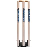 Naqqash Sports Cricket Spring Return Stumps Wickets Metal Base | Multi Surface Placement