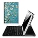 Fintie Keyboard Case for Samsung Galaxy Tab A 10.1 with S Pen, Slim Shell Light Weight Stand Cover with Detachable Wireless Bluetooth Keyboard for Galaxy Tab A 10.1 with S Pen(SM-P580/P585), Blossom