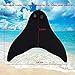 BE FINE Monofin for Kids and Adults,Fin Mermaid Tail for Swimming(Pink Blue Black) (Black, S-Child Size)