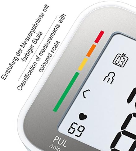 Tensiómetro de muñeca SBC 15, medición completamente automática de la presión arterial y el pulso, función de advertencia de posibles alteraciones del ritmo cardíaco