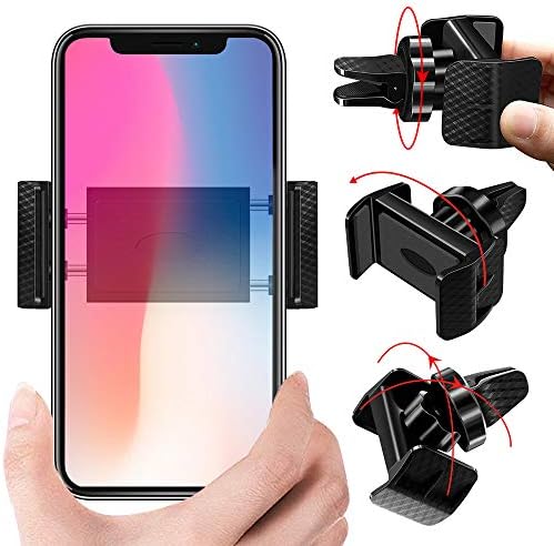 Cell Phone Holder for Car - Air Vent Cell Phone Car Mount for Phone XS Max,X,8/7/6/6s Plus,S6/S7/S8/S9/Edge/Plus,Universal Car Phone Mount for Smartphones Between 4.7 to 6.5 inch