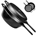 Pre-Seasoned Cast Iron 2-In-1 Multi Cooker - 3-Quart Dutch Oven and Skillet Lid Set Oven Safe Cookware - Use As Dutch Oven and Frying Pan - Indoor and Outdoor Use - Grill, Stovetop, Induction Safe