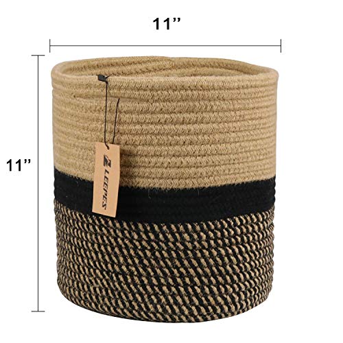 Leepes Jute Rope Plant Basket Modern Woven Basket for 10" Flower Pot