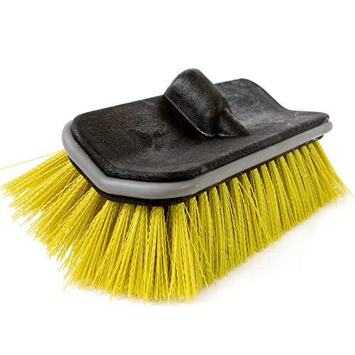 DocaPole 11 Inch Hard Bristle Deck Brush with 730 Foot Extension Pole Includes Scrub Brush