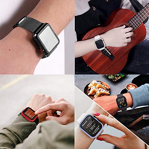 Mocodi 10 Pack for AppleWatchCase44mm with Tempered Glass Screen Protector for iWatch SE(2022