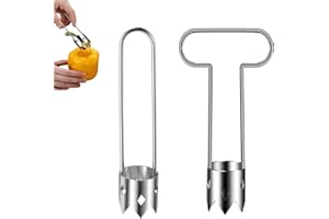 Red Bell Pepper Seed Corer, 304 Stainless Steel Fruit & Vegetable Corer Tool, Multifunctional Fruit and Vegetable Core Remove