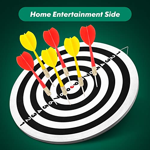 BATTOP Double-Sided Dart Board for Kids w/ 6 Steel Tip Darts,Excellent Indoor Outdoor Darts Game and Party Games for Teenage Boys Toy Gift & Adults Family Time Leisure Sport