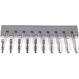 Erayco 10Pcs EB10-6 DIN Rail Terminal Block Press-Fit Jumper, Insert-Pull Bridging Matching UK-2.5B UK5N UDK4 UKK5 External Bridge Copper Jumpers 10 Pole