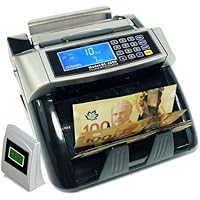 Polymer and Paper Canadian CAD USD Currency Bill Counter Plastic Money Banknote, Full Numeric Keypad and Large LCD Display