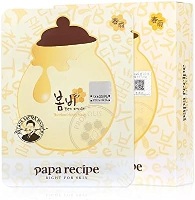 PAPA RECIPE Korean Bombee Natural Honey Mask Daily Face Care Product Different Purpose for Options (Yellow(10sheets))