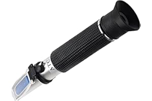 B BUBBLEFIN Salinity Refractometer for Seawater and Marine Fishkeeping Aquarium 0-100 PPT - Dual Scale (1.0 to 1.070 S.G.) - Automatic Temperature Compensation