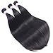 Brazilian Straight Hair with Closure 3 Bundles 8A Remy Hair Weave with 4X4 Closure Unprocessed Virgin Human Hair Bundles With Lace Closure Natural Color (22 24 26 with 20, Three Part)