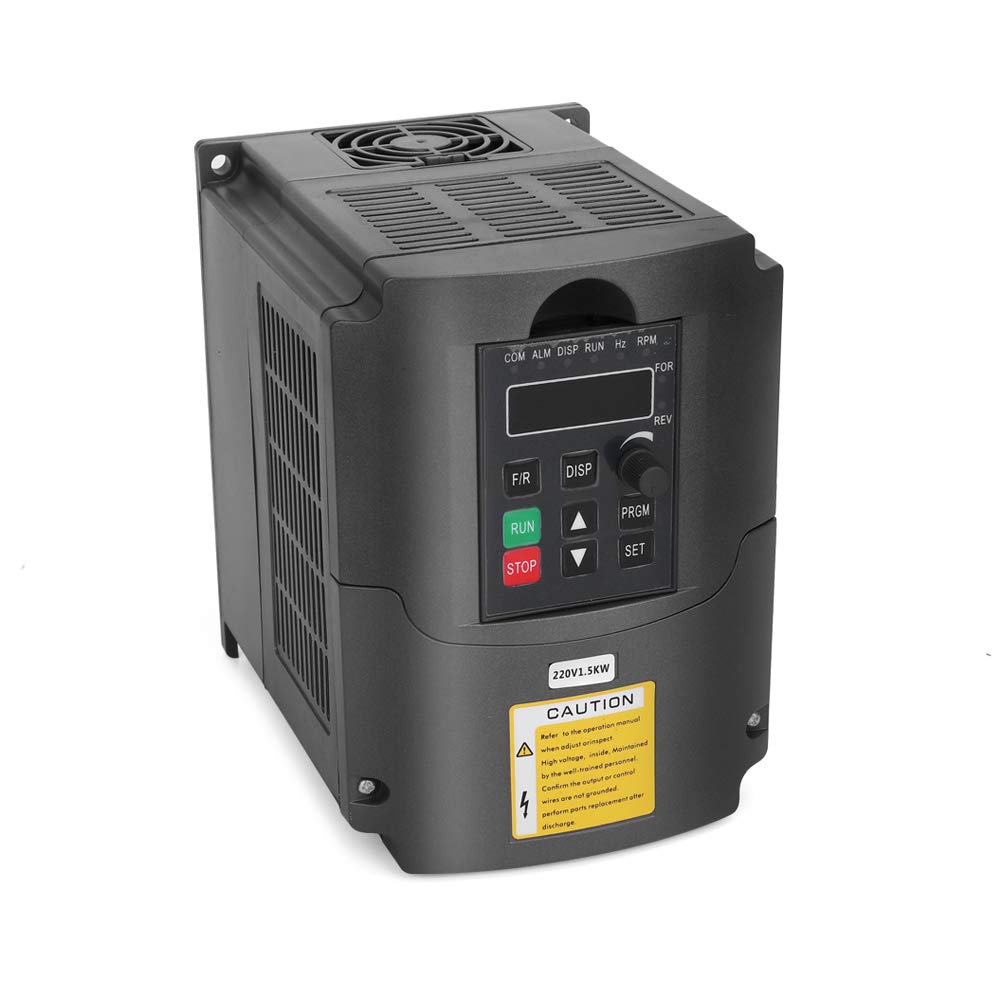 VFD 220V 1.5KW 3hp Variable Frequency Converter Drive, craftsman168 CNC VFD Motor Drive Inverter Converter for Spindle Motor Speed Control YL-Series(1.5KW, 220V)