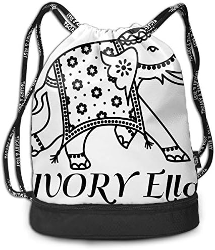 Zol1Q Men & Women Waterproof Large Storage Drawstring Backpack - Ivory Ella Purple Cinch Backpack Sackpack Tote Sack for Gym Hiking School