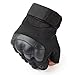 JIUSY Tactical Gloves Military Fingerless Hard Rubber Knuckle Half Finger Gloves