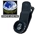 CREATIVE DESIGN 3 in 1 Cell Phone Camera Clip on Lens, 0.65 X Wide Angle + 10X Macro Lens + 180°Fisheye Lens, Camera Lens Kit for Most Smartphones