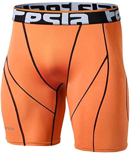 Tesla TM-S17-ORKZ_X-Small Men's Compression Shorts Baselayer Cool