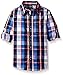 American Hawk Boys' Long Sleeve Plaid Sport Shirt