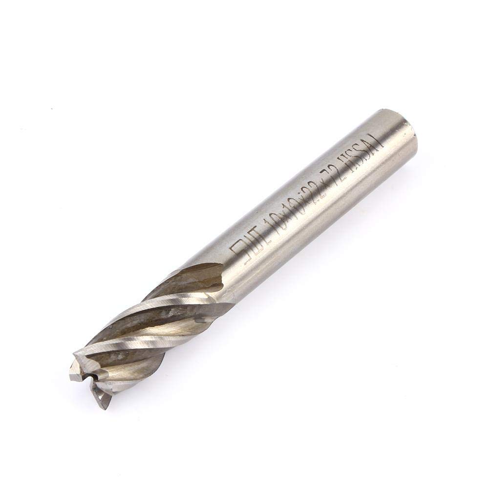 10mm 4 Flutes End Mill Set, Straight Shank End Mill Cutter Drill Bit Tool for Wood Steel Iron, 1 Piece