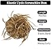 FORCUTEU Messy Bun Hair Piece Hair With Elastic Rubber Band Extensions Hairpiece Synthetic Hair Extensions Scrunchies Hairpiece for Women Golden Brown