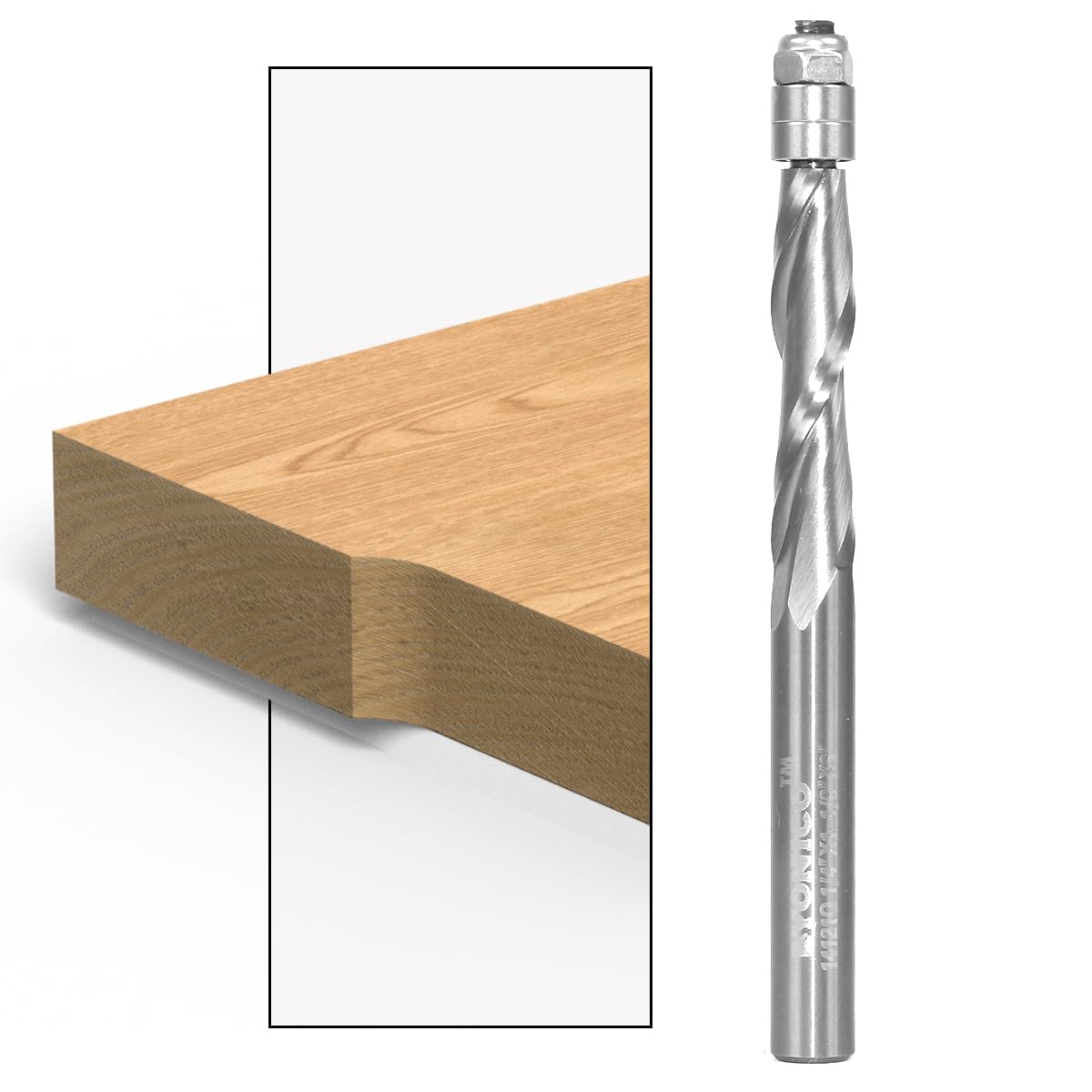 Yonico 14121 1/4-Inch Up-Cut Flush Trim Solid Carbide Spiral Router Bit 1/4-Inch Shank — image 1