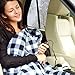 Missbee Electric Heating Blanket, 12V Lattice Fleece Car Supplies Winter Hot Car Constant Temperature Heating Blanket for Travel Camping Picnic Heater 145x100cm