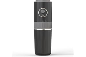 Coffee Maker with Grinder, Electric Burr Coffee Bean Grinder, Portable Espresso Machine, Small Pour-Over Travel Coffee Machin