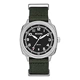 Bulova Men's 96B229 Analog Display Japanese Quartz Green Watch