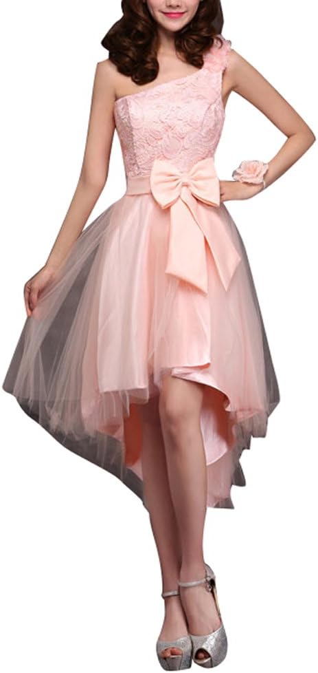 Huafeiwude Womens Tulle Mesh Lace Knee Length Bridesmaid Cocktail Dresses