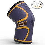 Compression Knee Sleeve for Arthritis Running Crossfit Weightlifting Basketball - Best Knee Support Brace for Meniscus Tear Knee Injury ACL MCL Knee Joint Pain Relief for Men Women - Single Wrap.