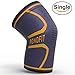 Compression Knee Sleeve - Best Support Brace for Arthritis, Basketball, Running, Crossfit, Weightlifting, Meniscus Tear Injury, ACL, MCL, Joint Pain Relief for Men Women (Orange -Black, Medium)