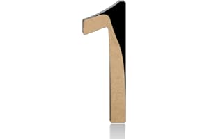 MONLYEY 5 Inch Self Adhesive House Numbers, Black Acrylic House Address Letters and Numbers for Outside, Ideal for Garden, Mailboxes, Rooms, Apartments, Offices, and Hotels (1)